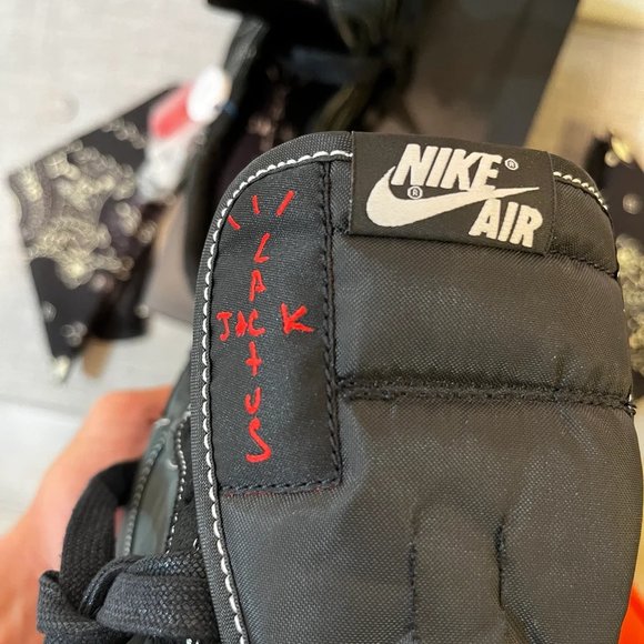 Travis Scott Black Phantom Air Jordan 1 Low OG SP - Picture 7 of 8